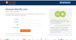 Desktop Screenshot of domainsforlife.com