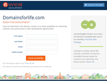 Tablet Screenshot of domainsforlife.com